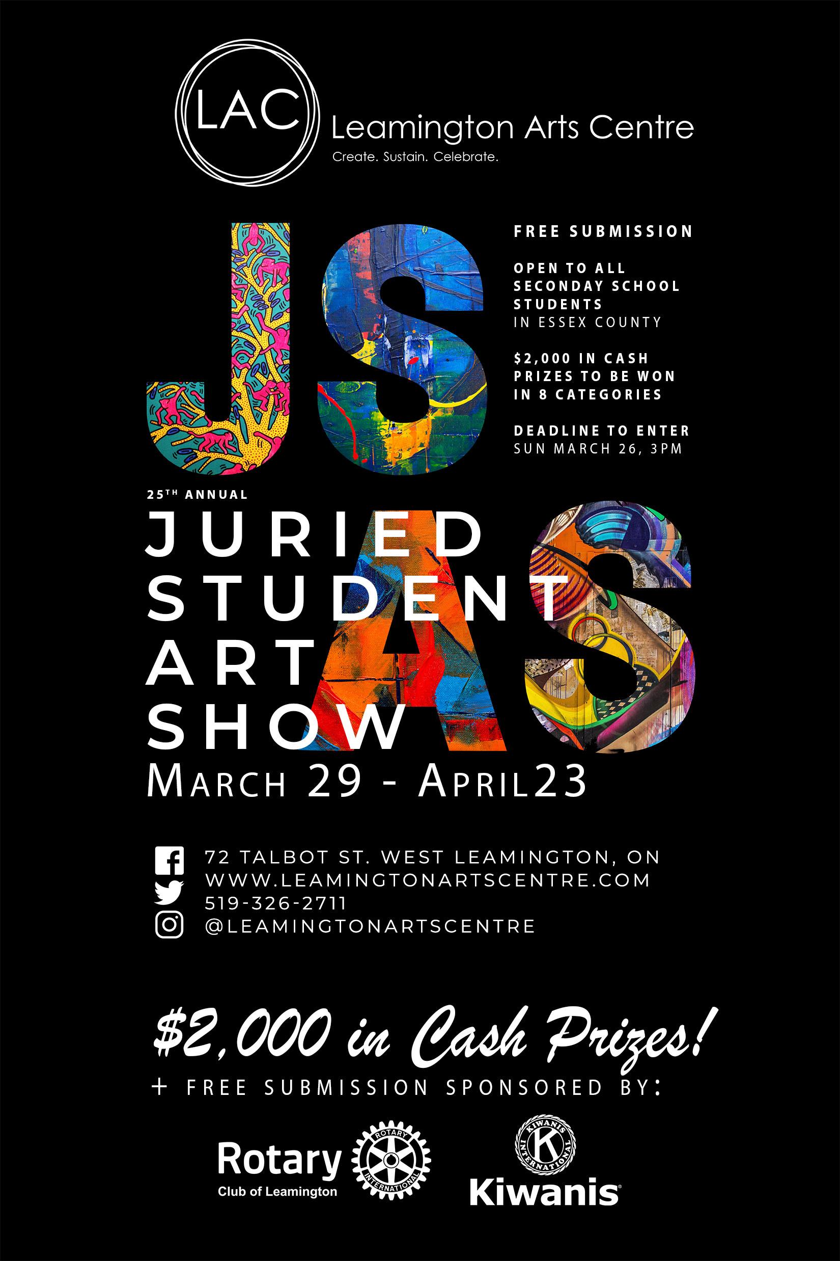 JURIED STUDENT ART SHOW SUBMISSION DEADLINE Leamington Arts Centre